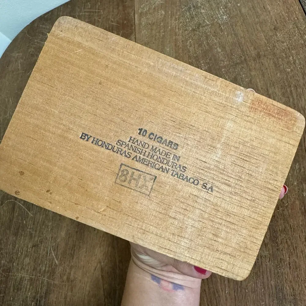 Vintage Wood Hand Made Cigar Box Advertising Hoyo‎ De Monterrey No. III